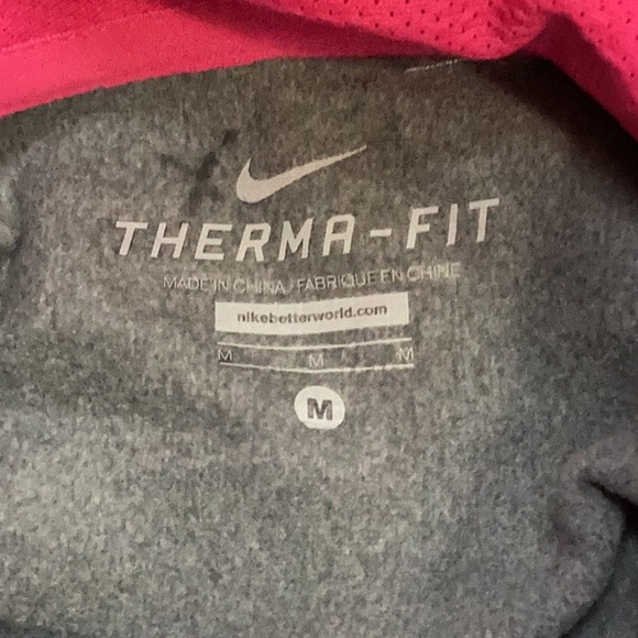 Nike Gray Hoodie with Pink 'Just Do It' Print therma-fit - Picture 8 of 8